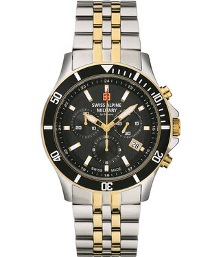 Swiss Alpine Military  Challenger Chrono 7022.9147 Herrenuhr Chronograph Schwarz Edelstahl