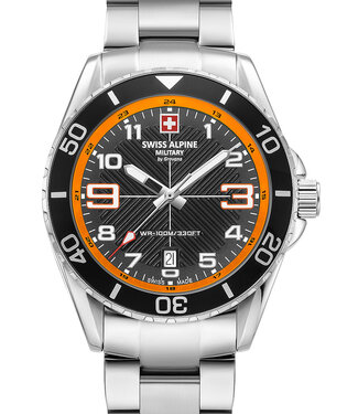 Swiss Alpine Military  Raptor 7029.1139 Herrenuhr Orange/Schwarz Edelstahl