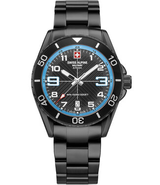 Swiss Alpine Military  Raptor 7029.1171 Herrenuhr Blau/Schwarz Edelstahl