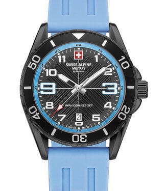 Swiss Alpine Military  Raptor 7029.1871 Herrenuhr Blau/Schwarz Silikon