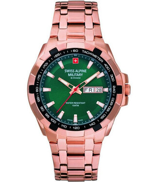 Swiss Alpine Military  Day-Date 7043.1164 Herrenuhr Grün Edelstahl