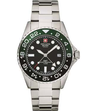 Swiss Alpine Military  7052.1138 Herrenuhr Schwarz Edelstahl