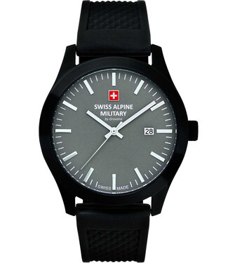 Swiss Alpine Military  Combat Basic 7055.1878 Herrenuhr Grau Silikon