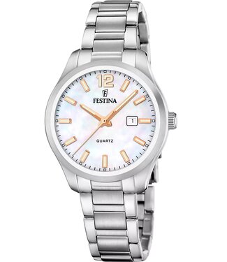 Festina Classic F20737/6 Damenuhr Perlmutt Edelstahl