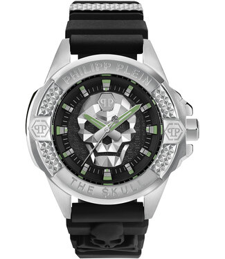 Philipp Plein  PWAAA0121 Herrenuhr Schwarz/Silber Silikon