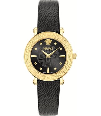 Versace  Greca VE9C00224 Damenuhr Schwarz Kalbsleder