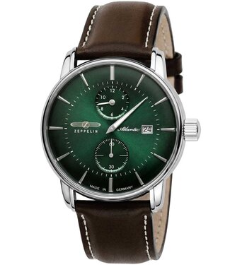 Zeppelin Atlantic 84264 Herrenuhr Automatik Grün Kalbsleder