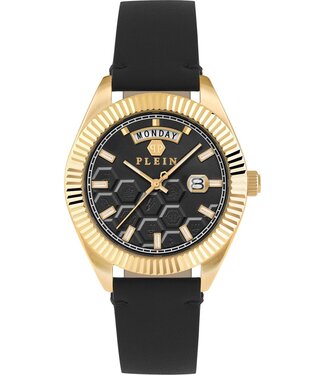 Philipp Plein  Date PWPVA0224 Herrenuhr Schwarz Kalbsleder