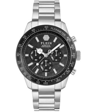 Philipp Plein  Pleinmeter PWPYA0424 Herrenuhr Chronograph Schwarz Edelstahl