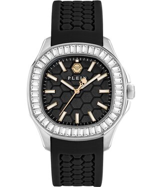 Philipp Plein  PWTAA0824 Damenuhr Schwarz Silikon
