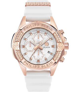 Philipp Plein  PWWFA0325 Herrenuhr Chronograph Weiss Silikon