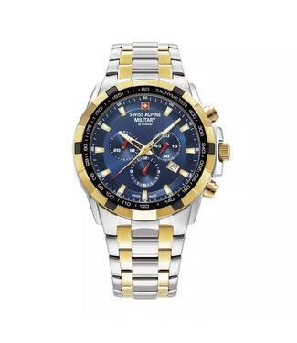 Swiss Alpine Military  Starfighter 7043.9145 Herrenuhr Chronograph Blau Edelstahl