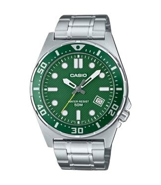 Casio  MTD-135D-3AVDF Herrenuhr Grün Edelstahl
