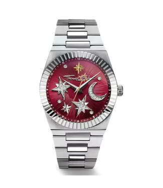 Thomas Sabo  Moon and Stars WA0466 Damenuhr Rot Edelstahl