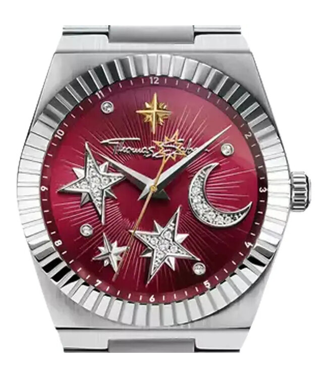 Thomas Sabo  Moon & Star WA0466 39mm Burgunder Damenuhr