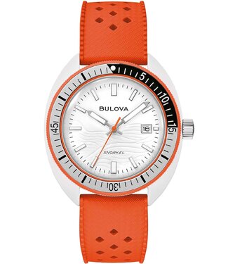 Bulova Snorkel 98B448 Herrenuhr Weiss Silikon