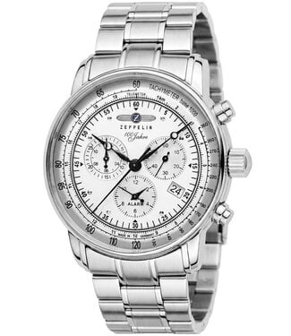 Zeppelin 7680MB1 Herrenuhr Alarm Chronograph 43 mm