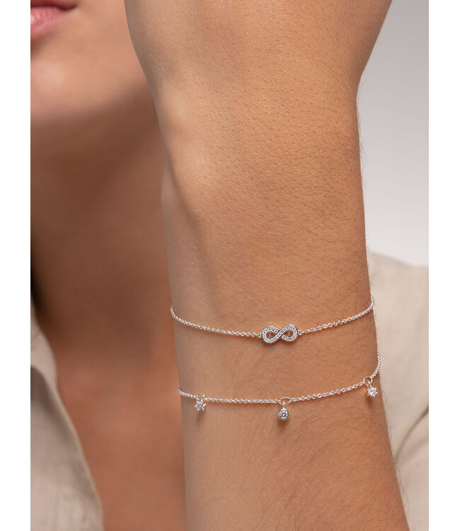 Thomas Sabo  A2003-051-14-L19V Armband Infinity Silber 16-19 cm