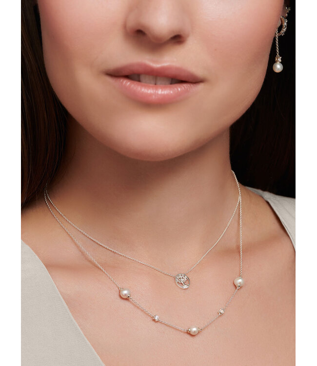 Thomas Sabo  KE2120-167-14-L45V Halskette Perle Silber 40-45 cm