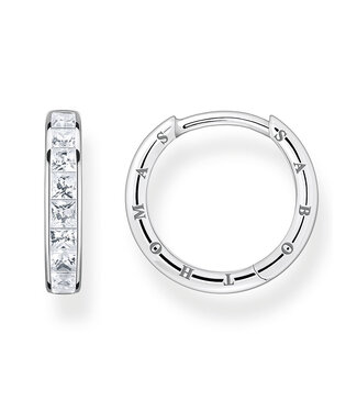 Thomas Sabo  CR668-051-14 Creolen Stein Pavé Silber
