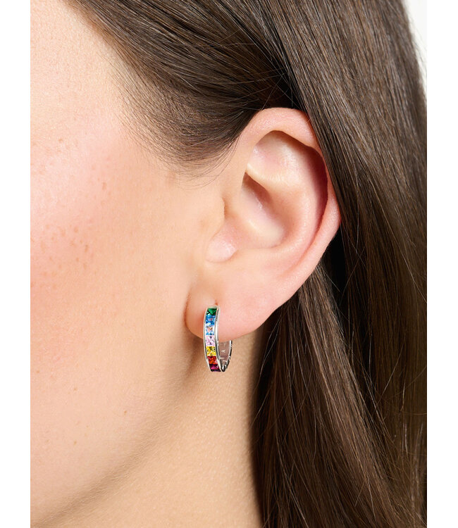 Thomas Sabo  CR668-477-7 Creolen bunte Steine Silber