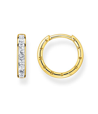 Thomas Sabo  CR668-414-14 Creolen Stein Pavé vergoldet