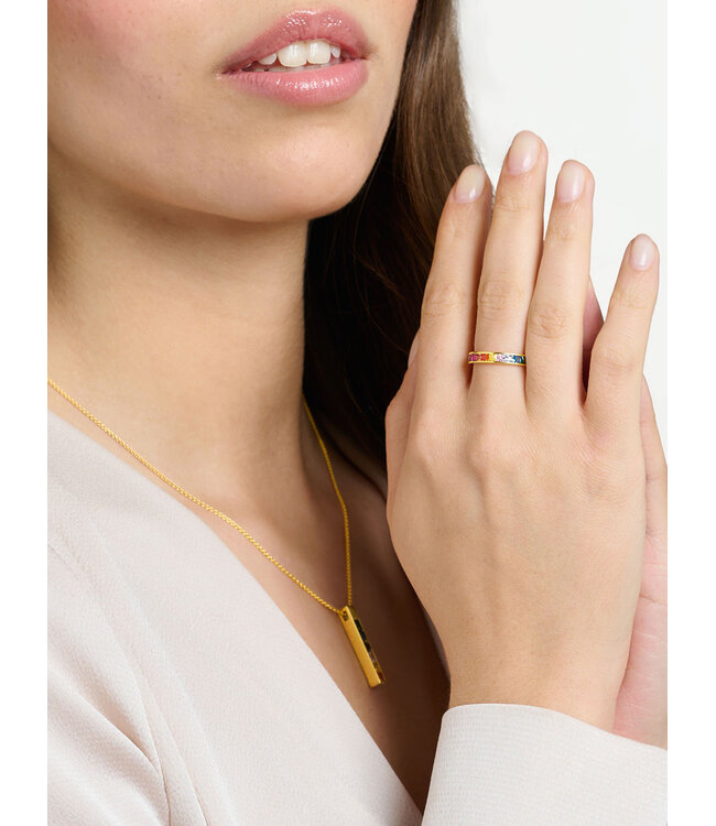 Thomas Sabo  TR2403-996-7-56 Ring bunte Steine vergoldet Grösse 56