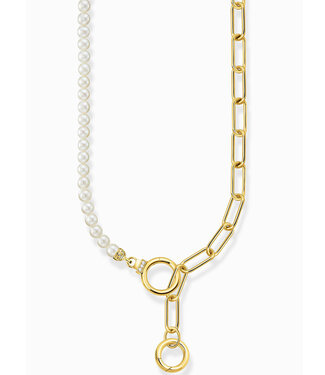 Thomas Sabo  KE2193-445-14-L47V Halskette Perle Glieder vergoldet 42-47 cm