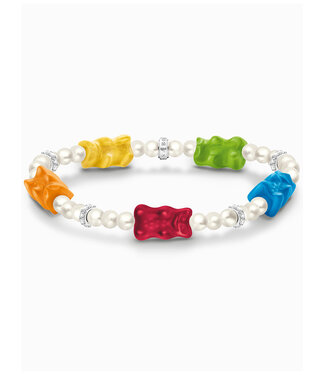 Thomas Sabo  A2153-052-7-L15 Armband Goldbär Perle Silber 15 cm