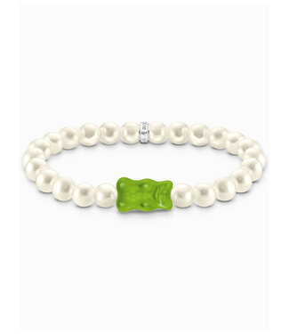 Thomas Sabo  A2154-017-6-L15 Armband Goldbär Perle Silber 15 cm