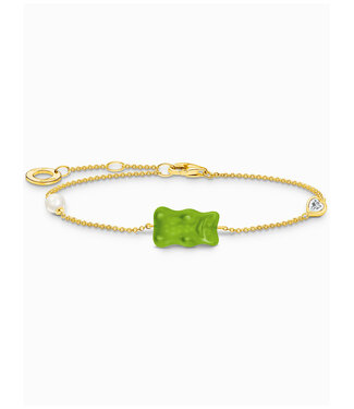 Thomas Sabo  A2151-445-6-L19V Armband Goldbär Perle Stein vergoldet 19 cm