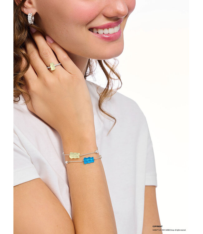 Thomas Sabo  A2151-052-1-L19V Armband Goldbär Perle Stein Silber 19 cm