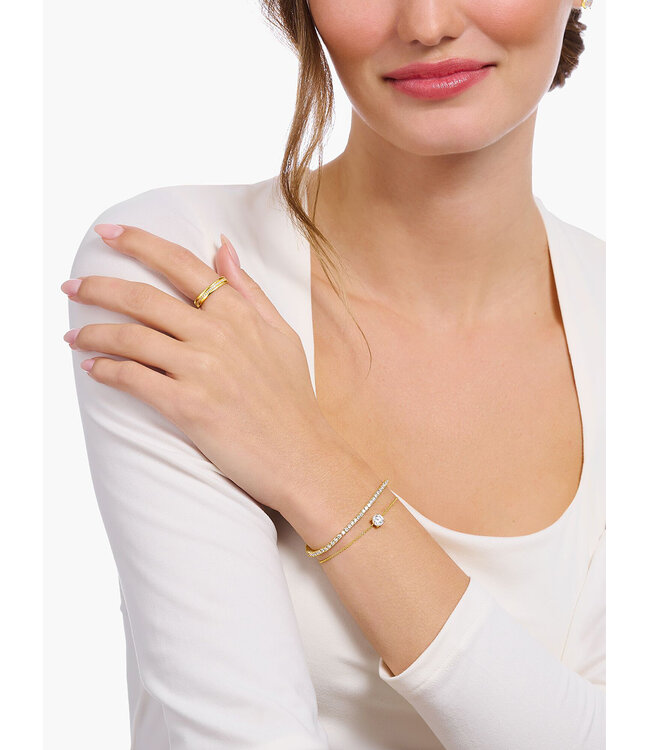 Thomas Sabo  A2156-414-14-L19V Armband Zirkonia vergoldet 19 cm