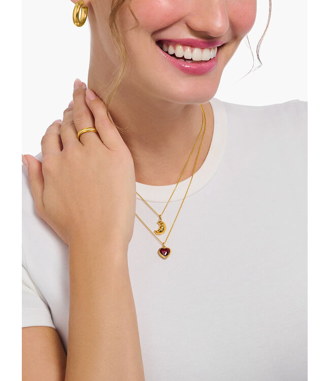 Thomas Sabo  KE2268-414-10-L45V Halskette mit Anhänger Herz vergoldet 38+7 cm