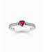 Thomas Sabo  TR2448-640-10-56 Ring Zirkonia mit rotem Stein Solitär Silber Grösse 56