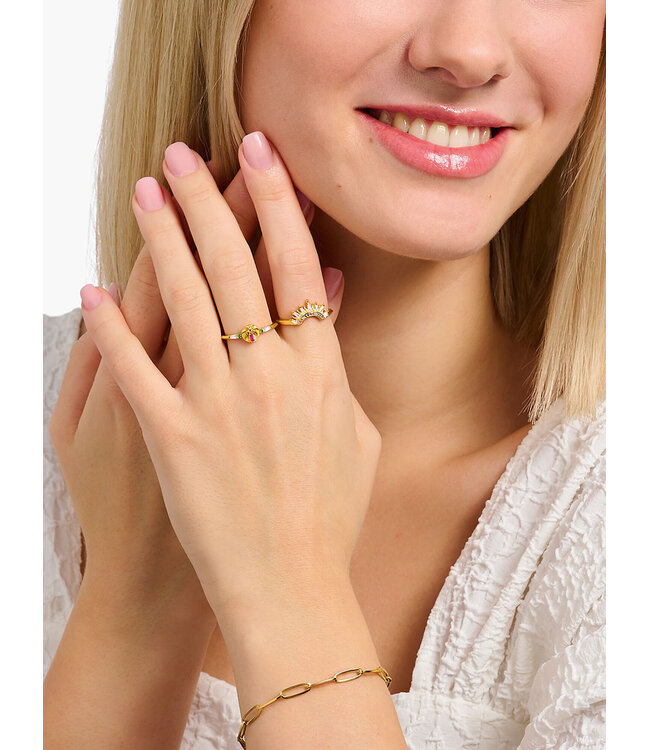 Thomas Sabo  TR2456-488-7-56 Ring Steine vergoldet Grösse 56
