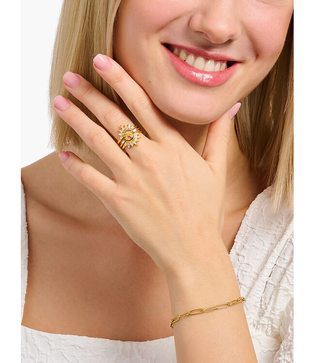 Thomas Sabo  TR2456-488-7-56 Ring Steine vergoldet Grösse 56
