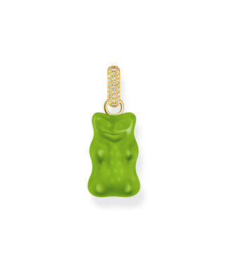 Thomas Sabo  PE967-414-6 Charm-Anhänger Goldbär grüne Steine vergoldet