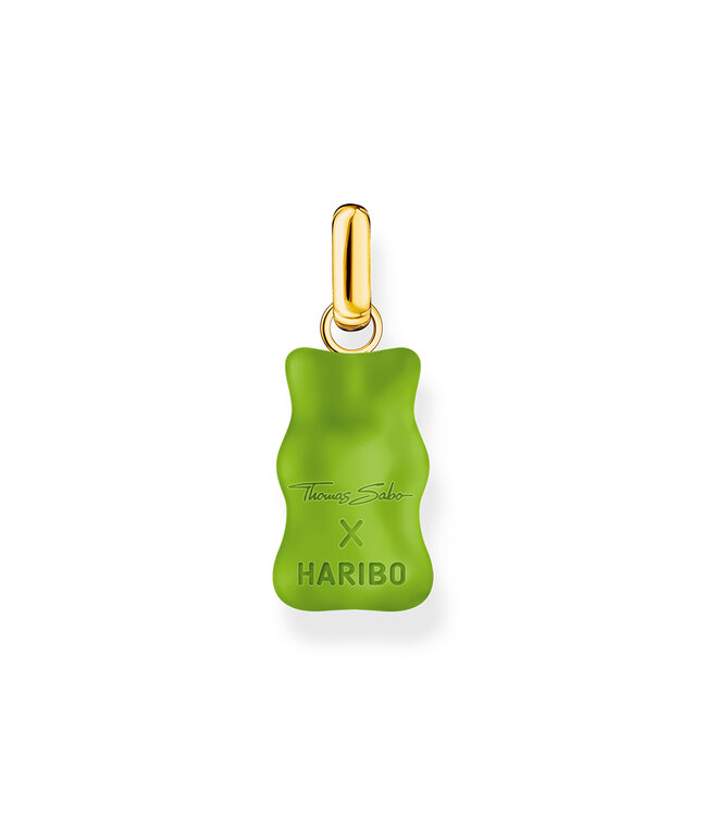 Thomas Sabo  PE967-414-6 Charm-Anhänger Goldbär grüne Steine vergoldet