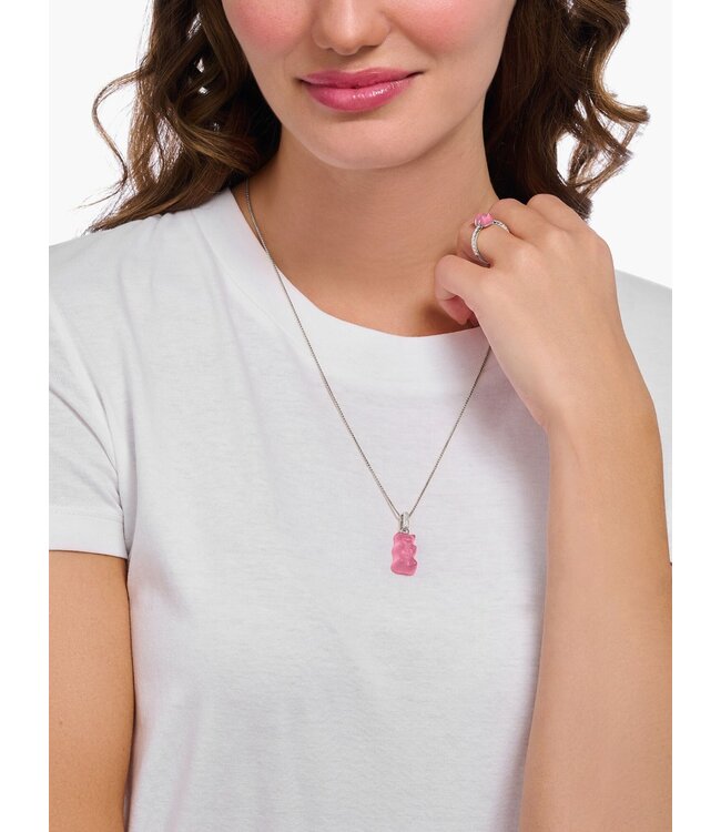 Thomas Sabo  PE967-052-9 Charm-Anhänger pinke Steine Silber