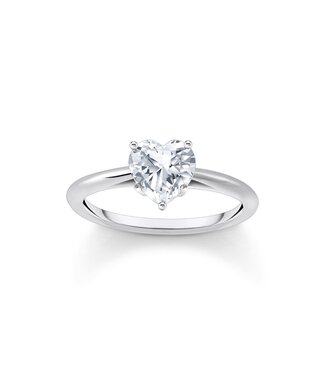 Thomas Sabo  TR2476-051-14-54 Ring Herz mit weissem Stein Silber Grösse 54