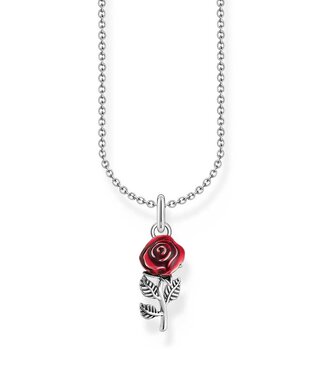 Thomas Sabo  KE2219-664-10-L45V Halskette mit Anhänger Rose Silber 38+7 cm