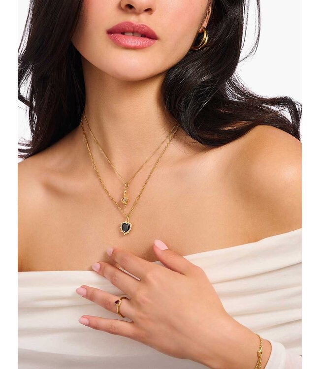 Thomas Sabo  KE2297-995-11-L45V Halskette mit Anhänger Herz Romance vergoldet 40+5 cm