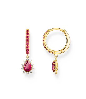 Thomas Sabo  CR748-995-10 Creolen rote Steine Romance vergoldet