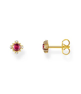Thomas Sabo  H2311-995-10 Ohrstecker mit rotem Stein vergoldet