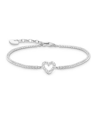 Thomas Sabo  A2177-051-14-L19V Tennisarmband Herz weisse Steine Tennis Silber 19 cm