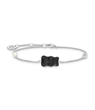 Thomas Sabo  A2151-052-11-L19V Armband Perle mit schwarzem Stein Silber 19 cm