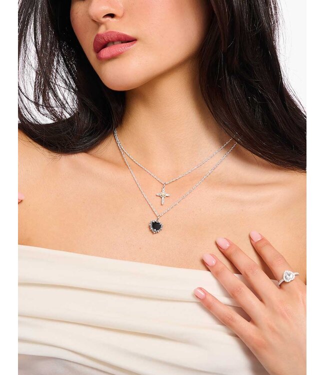 Thomas Sabo  KE2297-643-11-L45 Halskette mit Anhänger Herz Romance Silber 40+5 cm