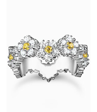 Thomas Sabo  TR2337-051-4-56 Ring Blume Steine Silber Grösse 56