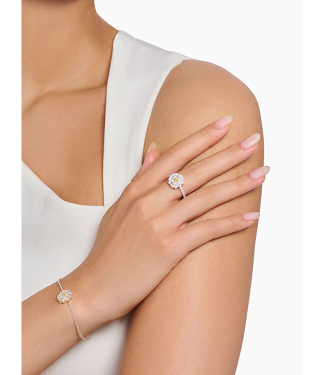 Thomas Sabo  TR2493-051-4-56 Ring Blume Steine Cocktail Silber Grösse 56